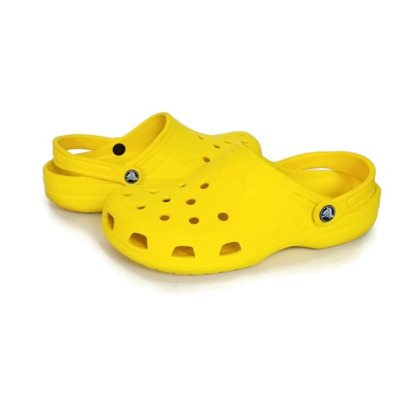 bright yellow crocs